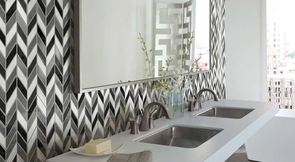 Wash basin tiles | A & M Flooring And Design